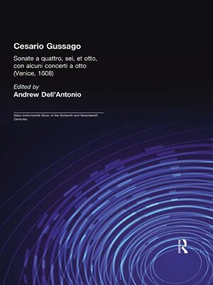 cover image of Cesario Gussago. Sonate a quattro, sei, et otti